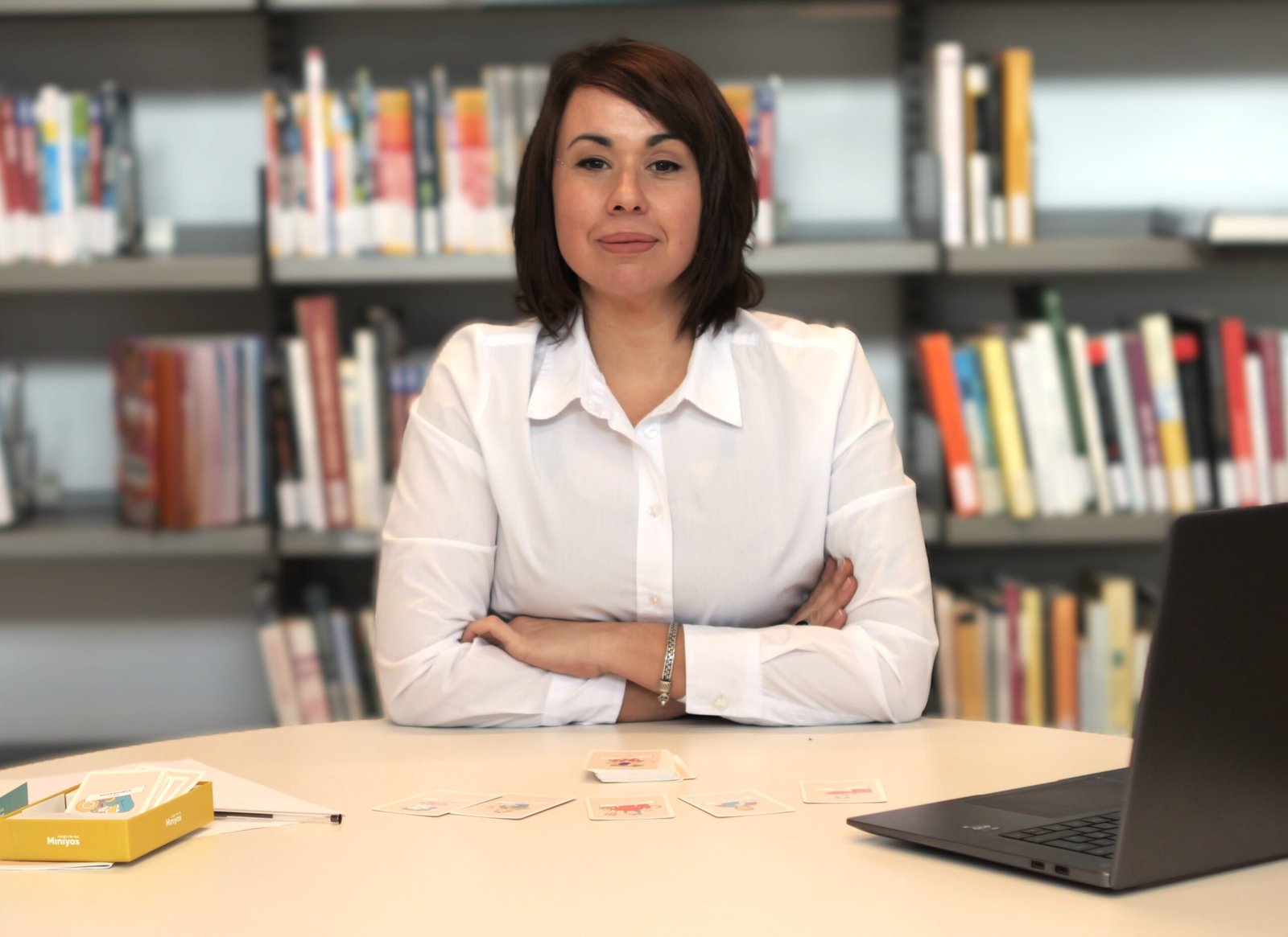 María Atahona en sesión de formación